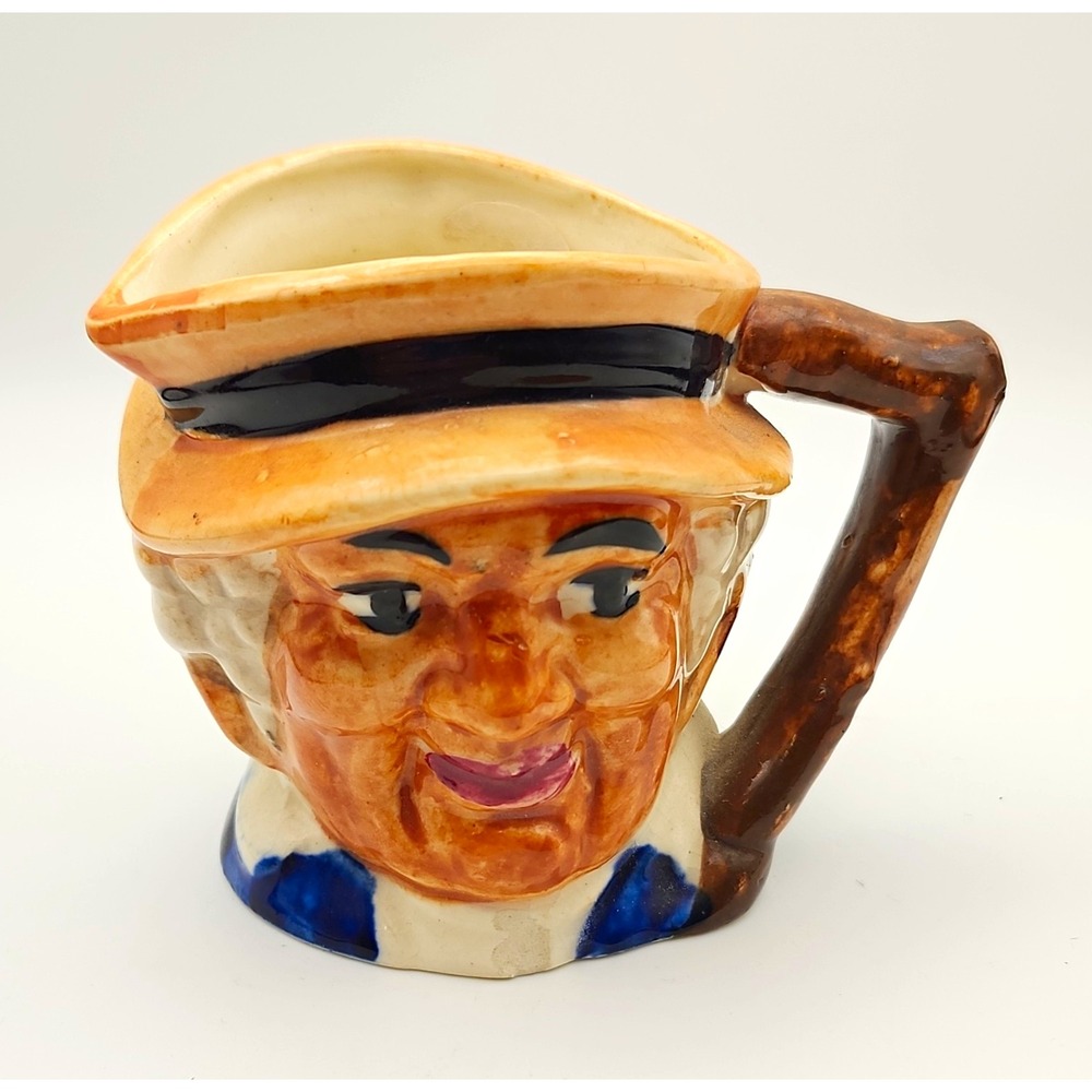 Vintage Japanese Toby Character Mug Mini Creamer Pitcher Interwar 1920s 1930s